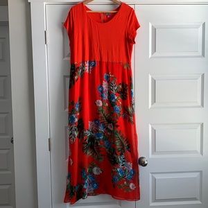 Tropical short overlay dress